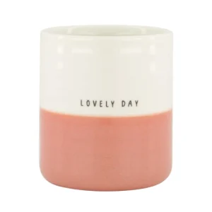 Zusss- geurkaars reactive glaze lovely day L wit/roze