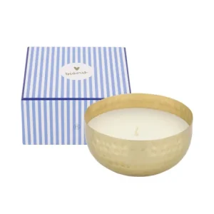 Zusss - Geurkaars metaal in geschenkdoos - Bisous - Blauw/Wit