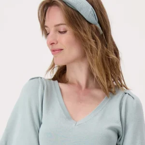 Zusss - Haarband met knoop - Vergrijsd blauw