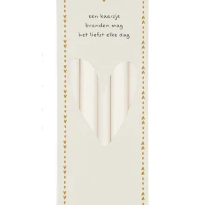 Zusss - Set van 10 smalle kaarsjes  - Off White