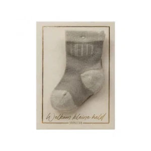 100% Leuk - Babysok op kaart - Held