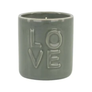 Zusss - Geurkaars Keramiek Love - Donkergroen
