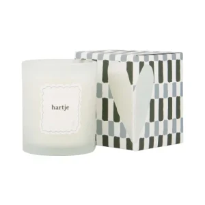 Zusss - Geurkaars glas in doosje zilver hartje - Donkergroen