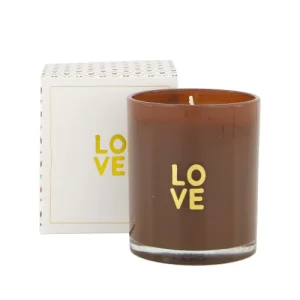 Zusss - Geurkaars glas in doosje Love - Bruin