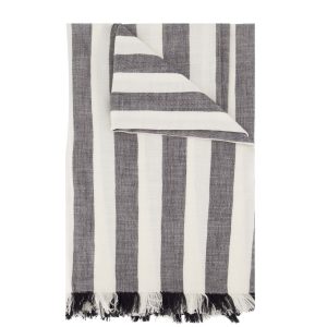 Zusss - Zomerdoek Strepen - 90x200cm - Ecru / Zwart