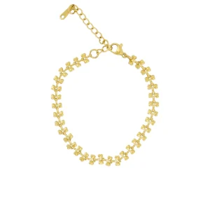 Zusss - Armband Met Hartjes - Goud