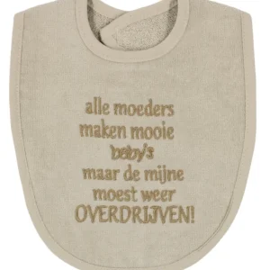 Petit Villain - Slabbetje - Alle moeders maken mooie baby’s - Zand