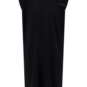 Zusss - Jersey jurk met schoudervullingen - Zwart