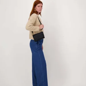 Zusss - Schoudertasje Met Flap - Zwart