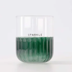 Zusss Drinkglas Sparkle - Transparant Groen