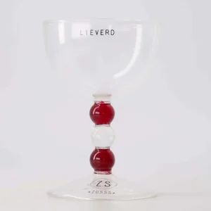 Zusss Wijnglas Lieverd - Transparant Rood