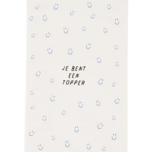 Zusss - Servetten - Je bent een topper  Wit/ Blauw