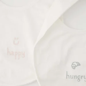 Zusss Set van 2 Slabbetjes Wit