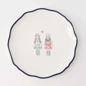 Zusss Serveerschaal Notenkraker Wit/ Donkerblauw