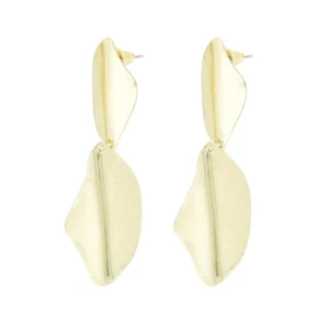 Zusss - Oorbellen met blad vorm - Goud