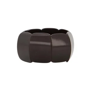 Zusss - Brede kralen armband - Chocoladebruin