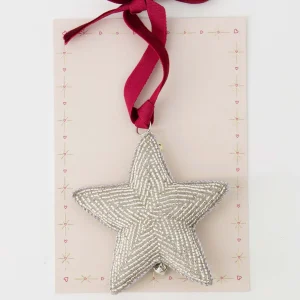 Zusss Kersthanger Kralen Ster - Zilver