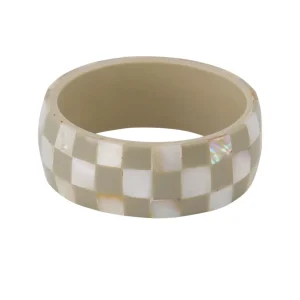 Zusss - Brede blok armband - Off white