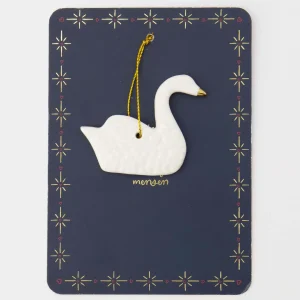 Zusss Kersthanger Keramiek Zwaan - Wit