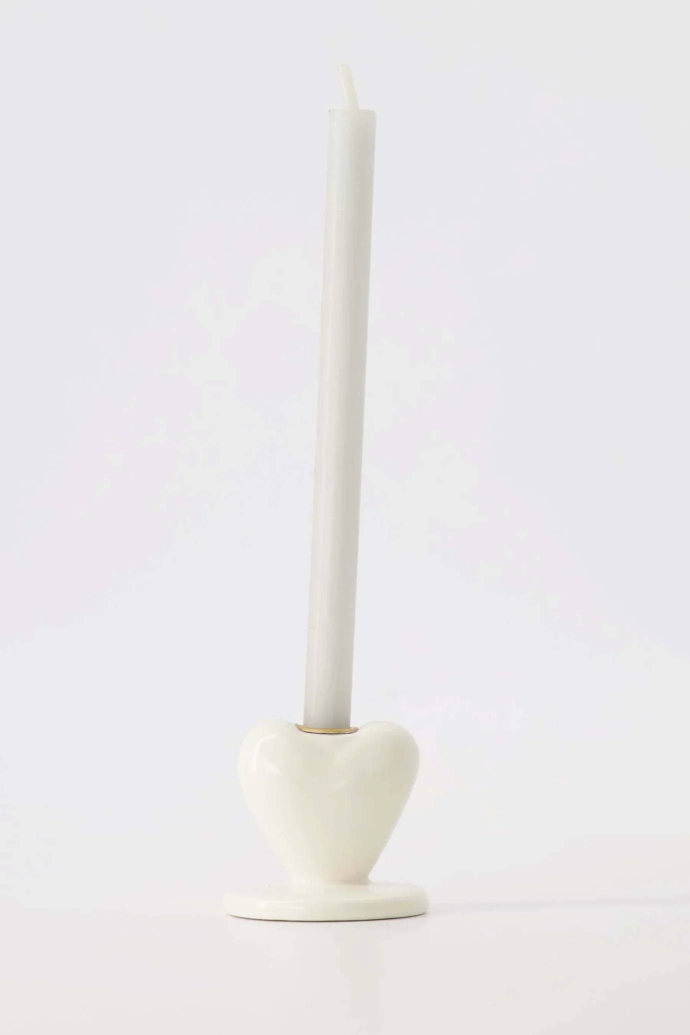 Zusss- Kandelaartje Keramiek Hartje Klein - Wit - Afbeelding 2