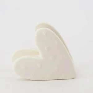 Zusss - Servethouder Keramiek Hartje - Wit