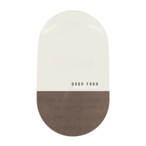 Zusss - serveerschaal good food - wit/bruin