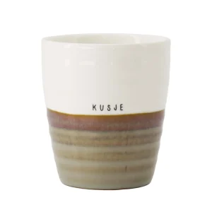 Zusss - Koffiemok Kusje - Grijsblauw/Wit