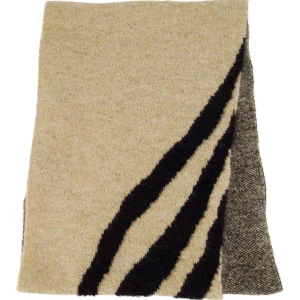 Zusss - Gebreide Sjaal Met Zebra Design - Zwart/Kit