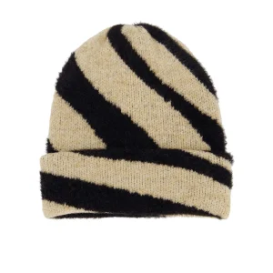 Zusss - Gebreide Muts Met Zebra Dessin - Dubbel