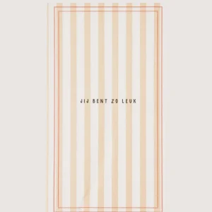 Zusss - Servetten Rechthoek Streep Jij Bent Zo Leuk