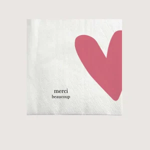 Zusss - Servetten Vierkant Merci Beaucoup Hart