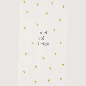 Zusss - Servetten Rechthoek Hartjes Tafel Vol Liefde