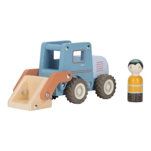 Little Dutch - Houten bulldozer – Blauw – Essentials