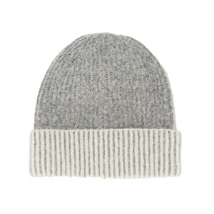 Zusss Gebreide Muts Met Tipping - Middengrijs