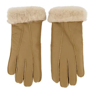 Zusss - Echte Leren Handschoenen Met Zachte Binnenkant - Taupe