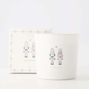 Zusss - Geurkaars Glas In Doosje Notenkrakers Kerstknuffel - Wit