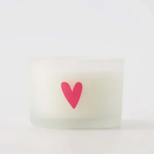 Zusss Geurkaarsje Glas Hartje Wit/ Roze