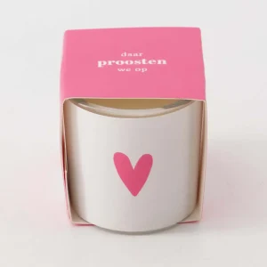 Zusss Geurkaarsje in Wikkel Proost Wit/ Roze