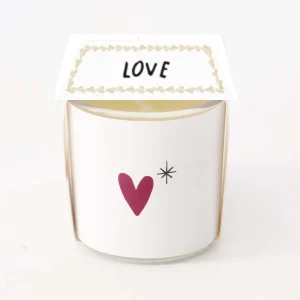 Zusss - Geurkaarsje In Wikkel Hartje - Wit/Rood/Goud