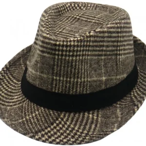 Super leuk hoedje - geruit - Bruin / Camel