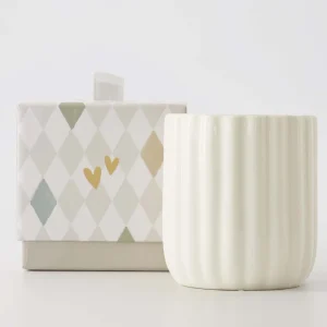 Zusss - Geurkaars Keramiek In Doosje Hartje - Wit