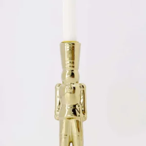 Zusss - Kandelaar Keramiek Notenkraker - Goud