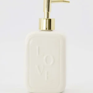 Zusss - Zeeppomp Keramiek Love - Wit/Goud