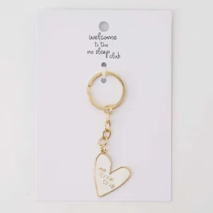 Zusss - Ansichtkaart Sleutelhanger Hartje - Wit/Goud