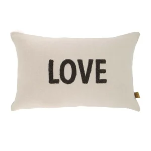 Zusss Kussen Love - 50x30cm - Antracietgrijs/Zand