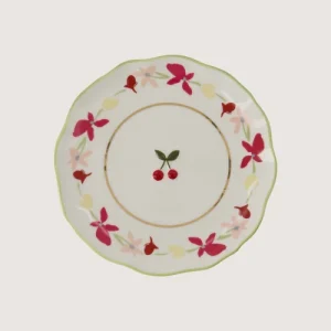 Zusss - Serveerschaal - Bloemen / Kersje Handgeschilderd- Multicolor