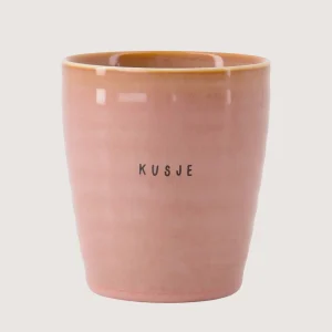 Zusss Koffiemok Kusje - Donkerroze
