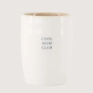 Zusss Koffiemok Cool Mom Club - Wit/Oker