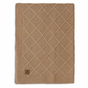 Jollein - Deken Ledikant 100x150cm Check Knit - Biscuit