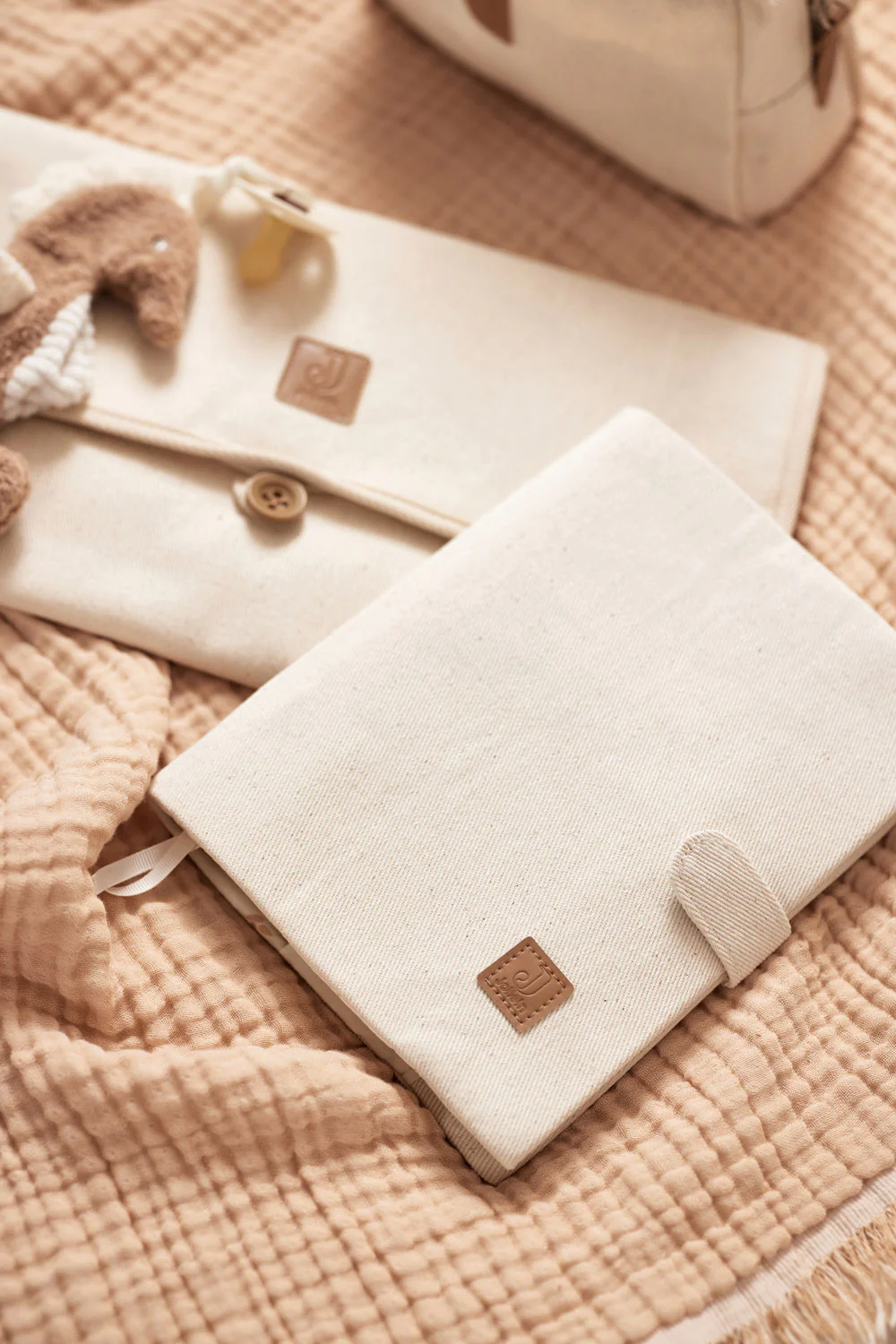 Verschoningsmat Twill Natural ~ met opbergvakken - Afbeelding 3